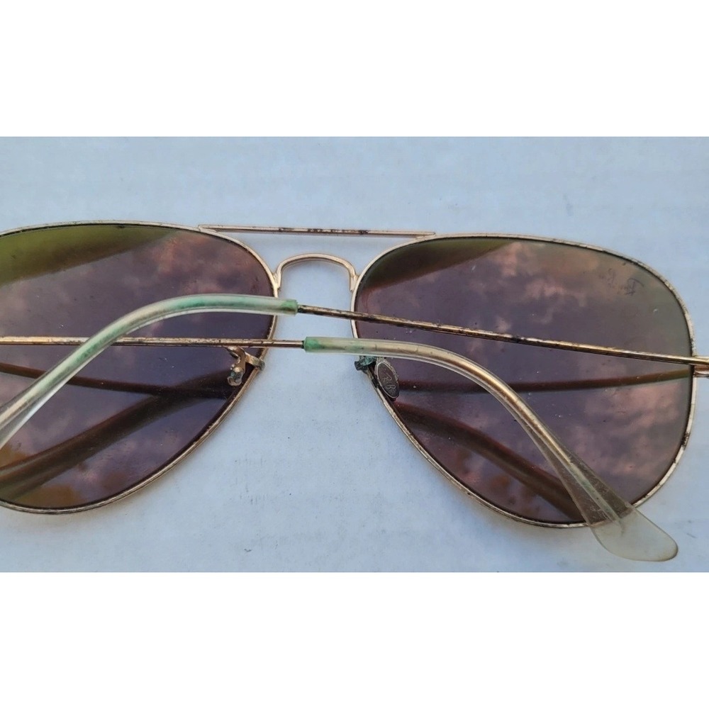 Ray Ban Large Silver Aviator Designer Frams Only Some Damage - Picture 4 of 5